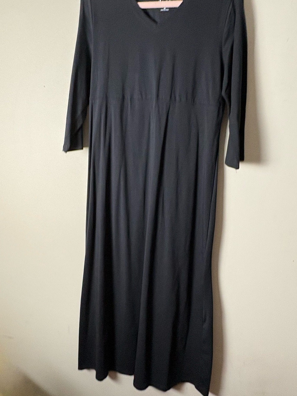Denim & Co. Black Cotton Blend Maxi Dress M